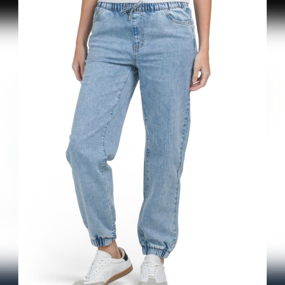 NWT OAT New York High Rise Elastic Waist Jogger Jeans Size 2 26 Drawstring